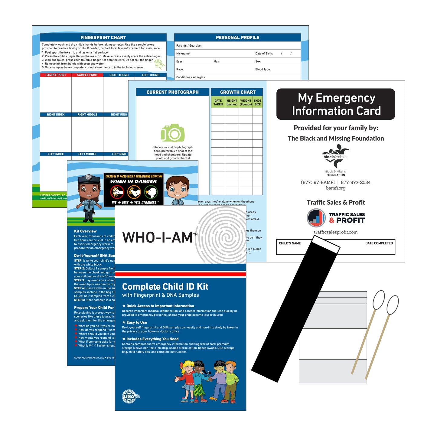 Black and Missing Foundation/Traffic Sales and Profit Free Child ID Kits